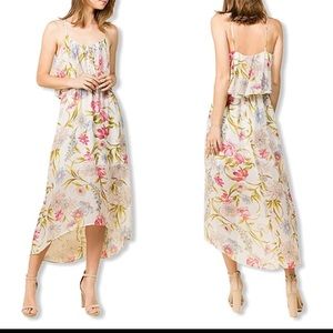 June & Hudson Floral Hi-lo Maxi Dress Medium